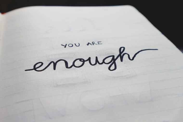 you are enough text